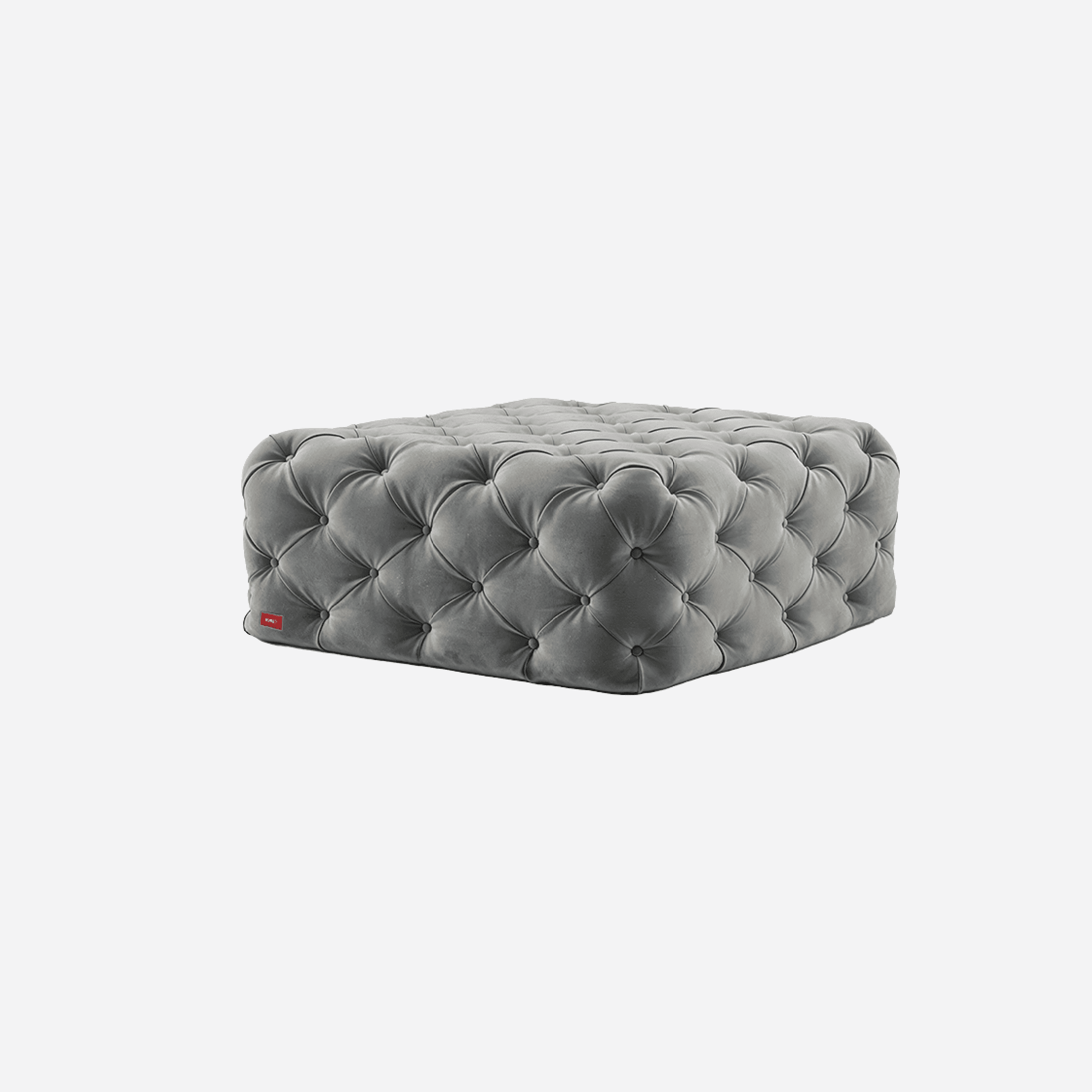 Square Tufted Luxe Ottoman/Pouf