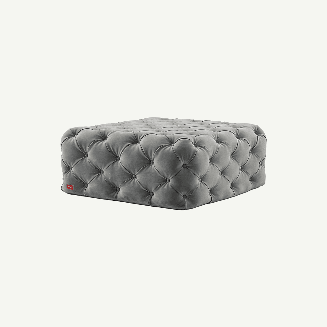 Square Tufted Luxe Ottoman/Pouf