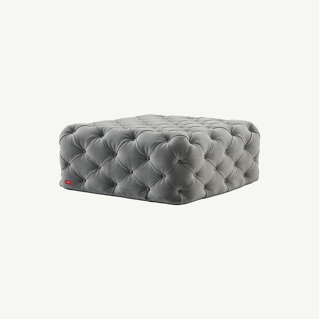 Square Tufted Luxe Ottoman/Pouf