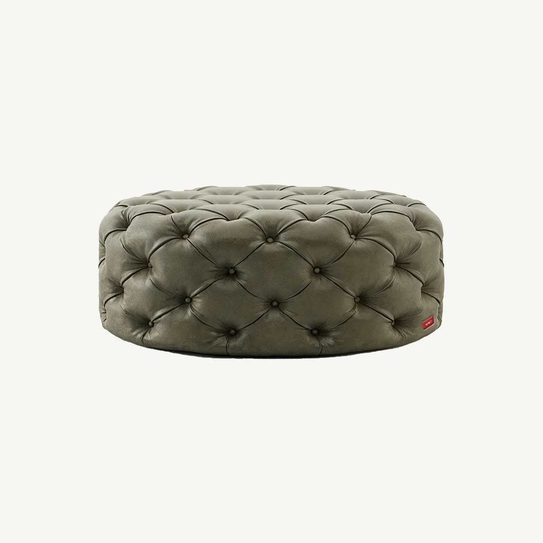 Round Tufted Ottoman
